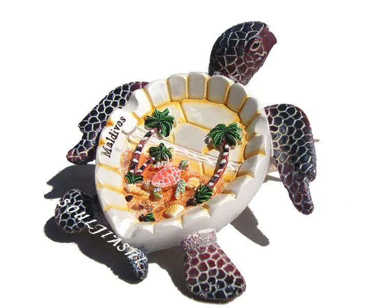 Maldives Souvenir Resin Turtle Ashtray Home Decor
