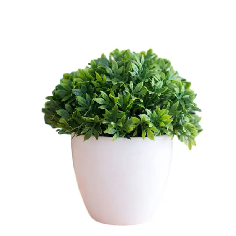 Artificial Potted Plant with White Pot for Home Decor