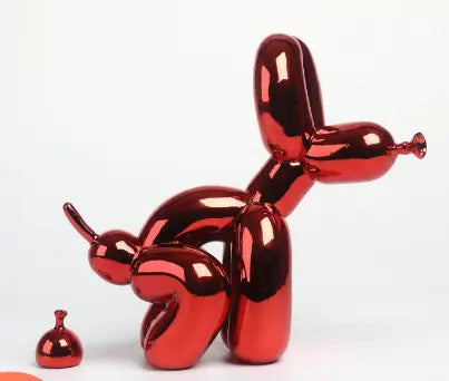 Cute Shiny Balloon Dog Sculpture Home Decor Art Piece