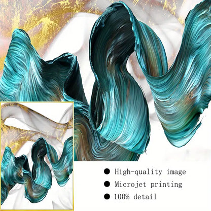 3pcs Abstract Blue Ribbon Canvas Art for Home Decor