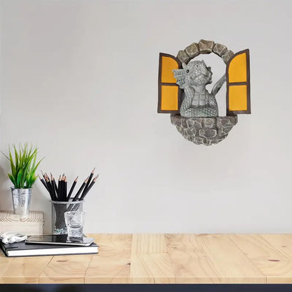 Small Dragon Resin Wall Decor for Home Decoration