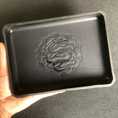 Handcrafted Thick Leather Storage Tray for Home Decor