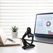 Resin Thinker Statue - Modern Sculpture for Home Office Decor