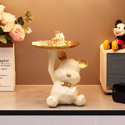 French Milk White Geometric Tray - Modern Home Decor