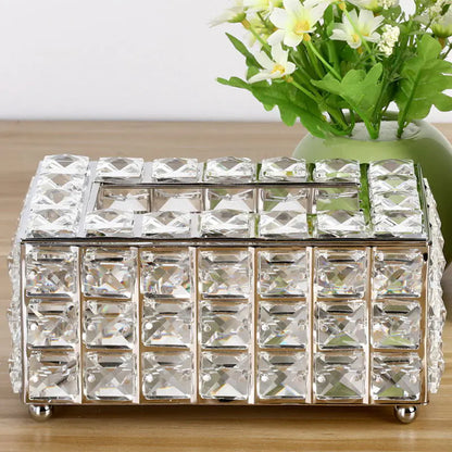 Minimalist Crystal Tissue Box for Home Decor