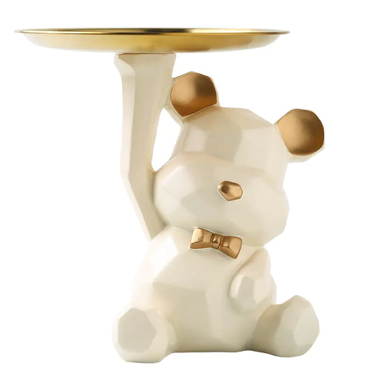 French Milk White Geometric Tray - Modern Home Decor