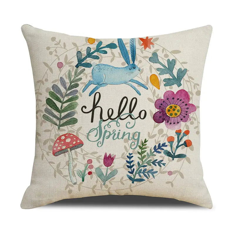 Rabbit Butterfly Design Pillowcase - Soft Flannel Decor