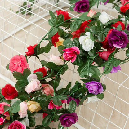 Artificial Rose Garland for Home and Garden Decor