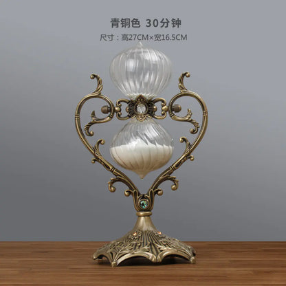 Metal Hourglass Timer - Creative Heart-Shaped Decor