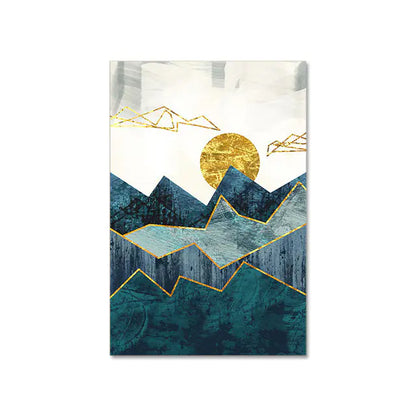 Modern Abstract Sun Art Print for Home Wall Decor