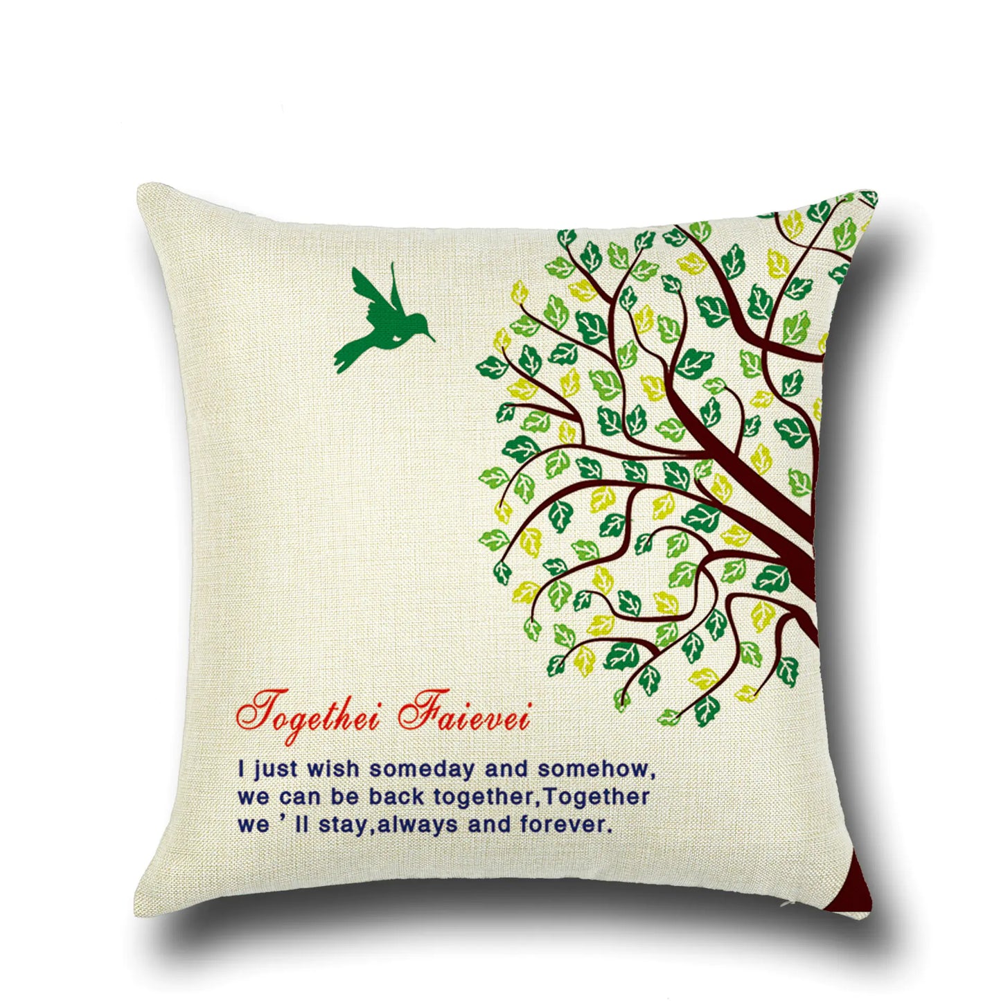 Stylish Cartoon Floral Tree Pillowcase for Home Decor