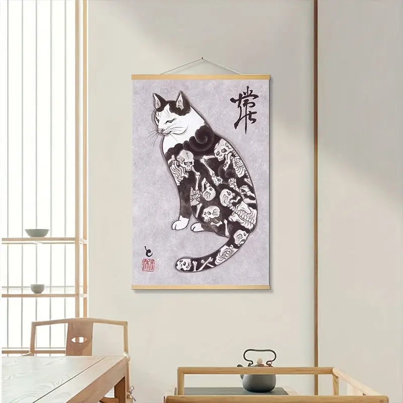 Cute Cat Canvas Wall Art for Home Decor (1pc)
