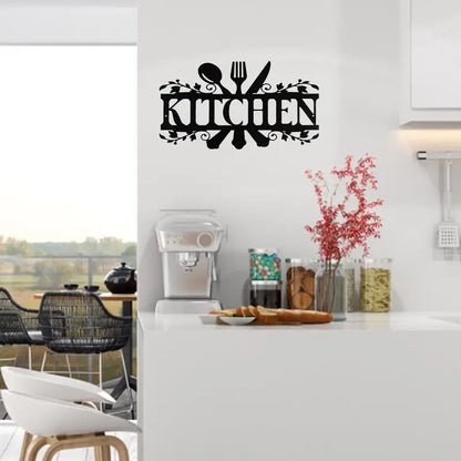 Rustic Metal Kitchen Wall Sign for Home Decor (1 Piece)