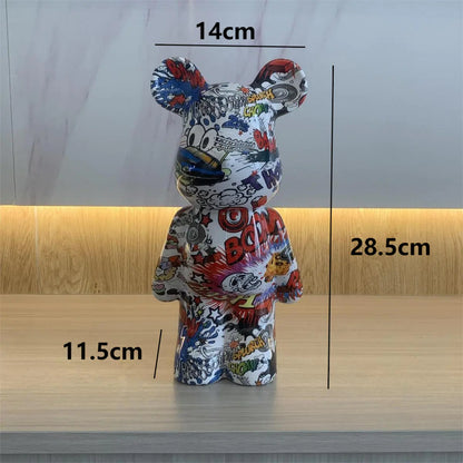 New Cute Heart Bear Figurine for Living Room Decor