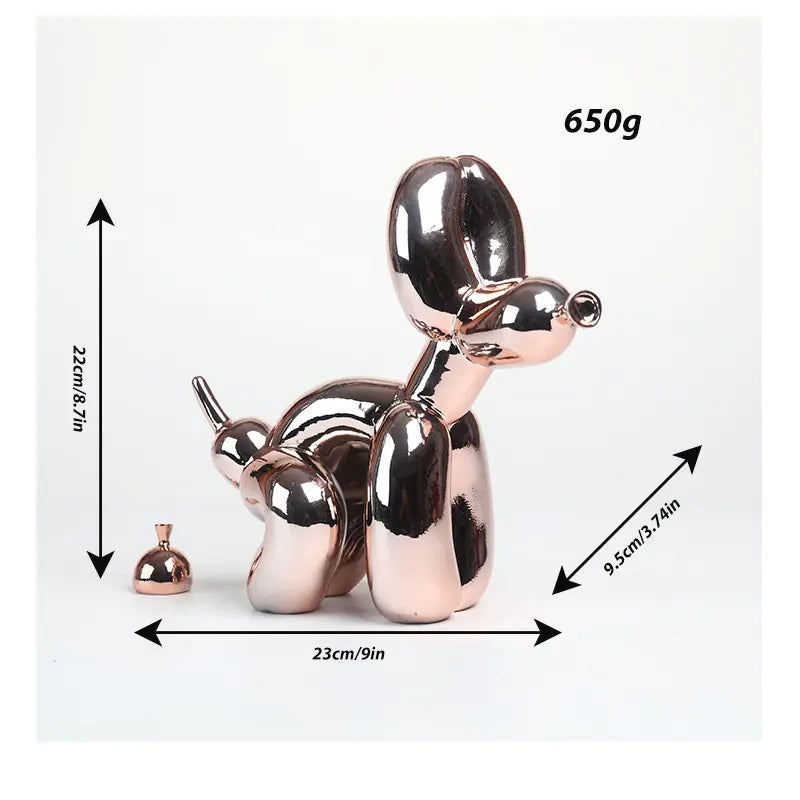 Cute Shiny Balloon Dog Sculpture Home Decor Art Piece