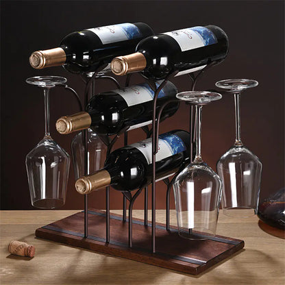 Creative European Iron Wine Rack for Home Decor