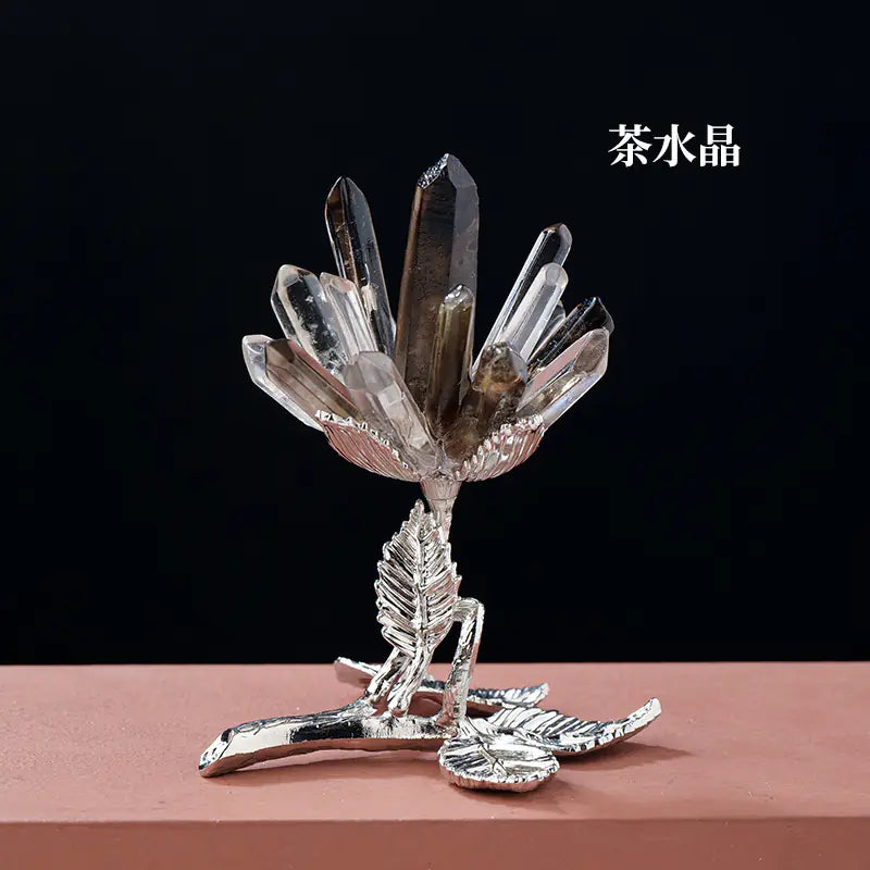 Natural White Crystal Cluster Flower Home Decor Piece