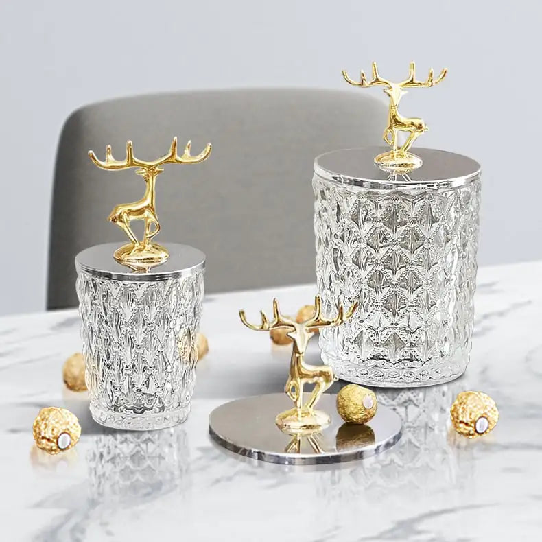 Retro Glass Storage Jars with Lids for Kitchen Decor