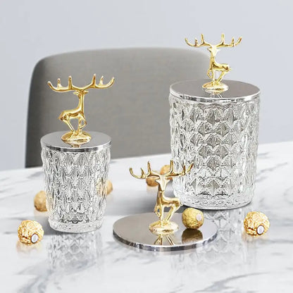 Retro Glass Storage Jars with Lids for Kitchen Decor