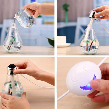 Humidifier with Bulb Design for Home Decor