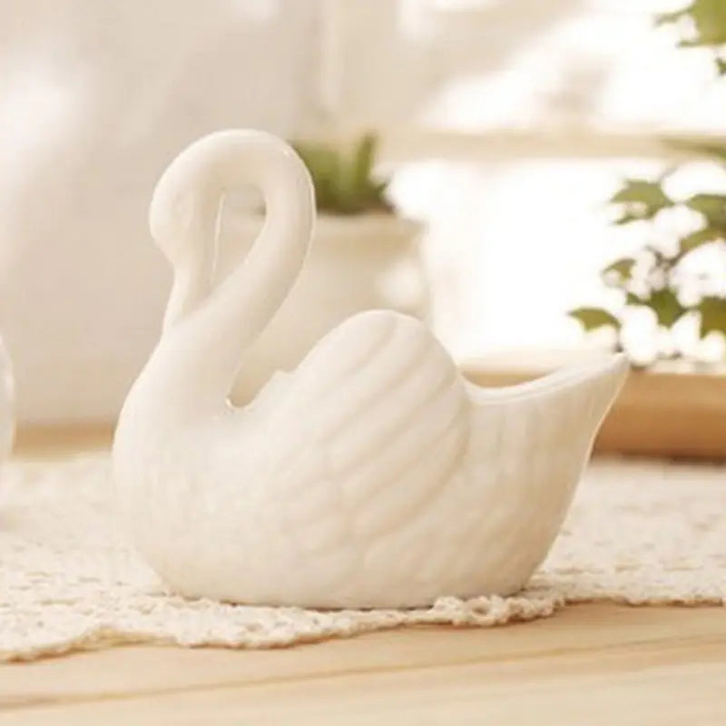 White Swan Ceramic Decor and Flower Pot