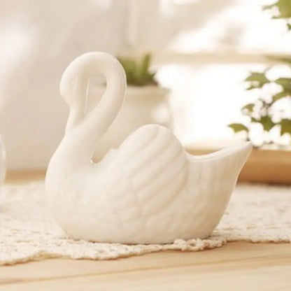 White Swan Ceramic Decor and Flower Pot