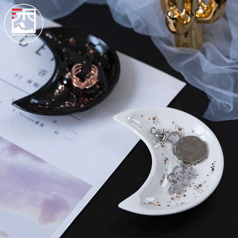 Nordic Ceramic Creative Moon Fruit Plate and Dish Decor