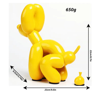 Cute Shiny Balloon Dog Sculpture Home Decor Art Piece
