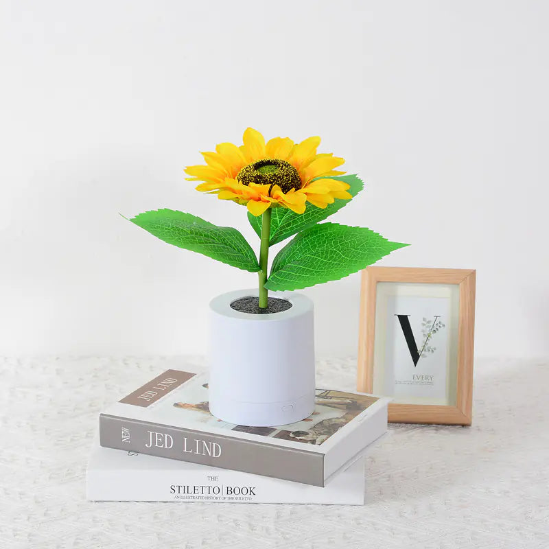 Rechargeable Sunflower LED Night Light for Bedroom Decor