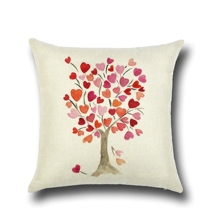 Stylish Cartoon Floral Tree Pillowcase for Home Decor