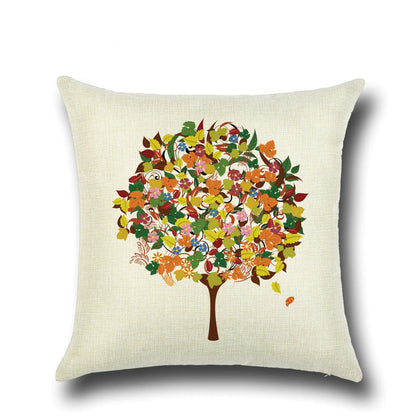 Stylish Cartoon Floral Tree Pillowcase for Home Decor