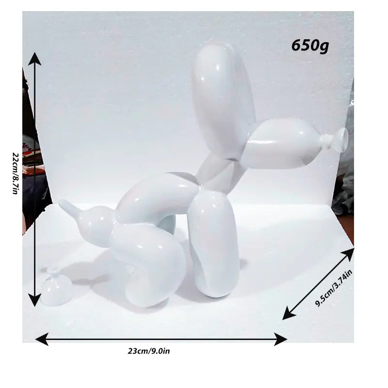 Cute Shiny Balloon Dog Sculpture Home Decor Art Piece