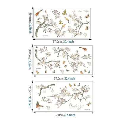 Colorful Removable Wall Stickers - Birds & Flowers Decor