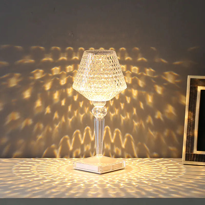 Crystal Table Lamp for Bedroom Decor with Romantic Ambiance