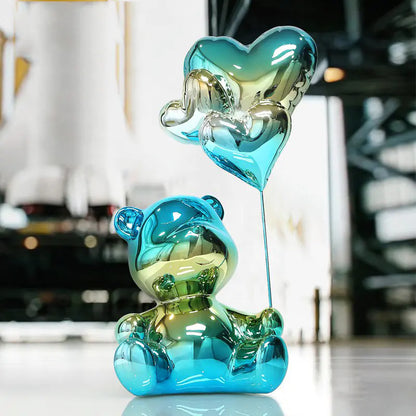 Luxury Electroplated Balloon Bear Decor for Home