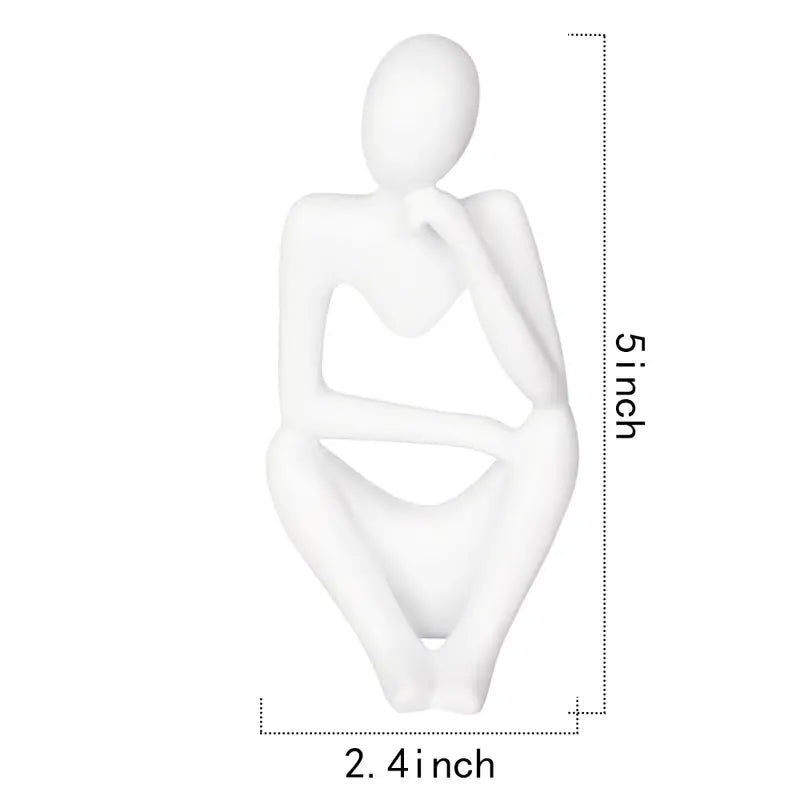 Resin Thinker Statue - Modern Sculpture for Home Office Decor