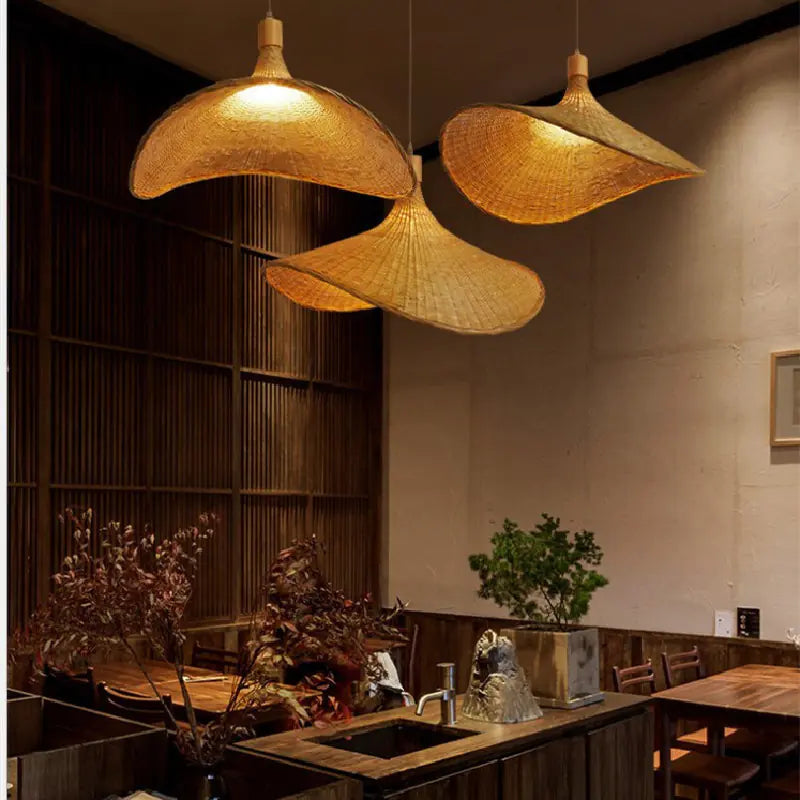 Bamboo Pendant Light - Creative Asian Style Design