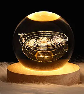 Rechargeable 3D Crystal Ball Night Lamp for Home Decor
