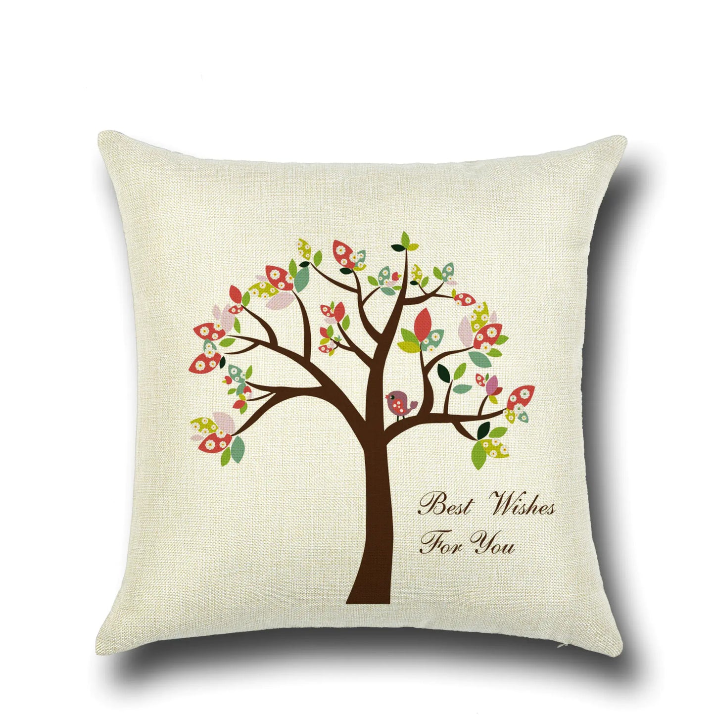 Stylish Cartoon Floral Tree Pillowcase for Home Decor