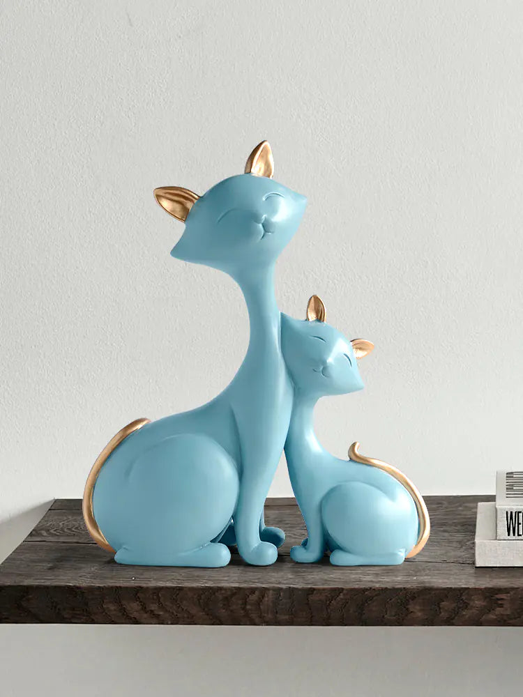 Modern Minimalist Lucky Cat Figurine for Home Decor