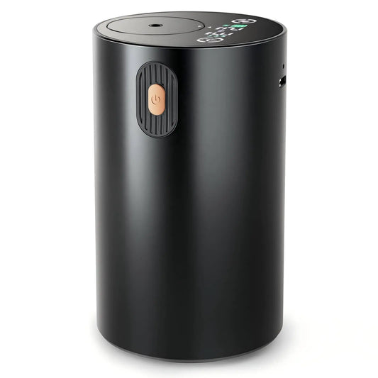 Waterless Essential Oil Diffuser Rechargable: Portable Aromatherapy Diffuser for Car and Home - 4 Concentration Adjustments and Timers - Gift for Christmas (Black)