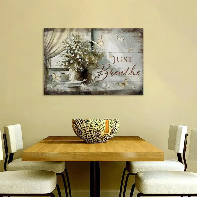 Canvas Poster of Floral Butterfly Art for Home Decor