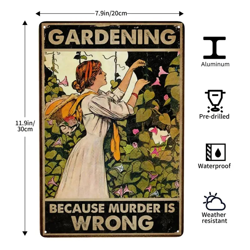 Funny Retro Aluminum Metal Sign for Home or Cafe Decor