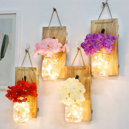 Solar Mason Jar Hanging Light for Garden, Balcony, and Home Decor