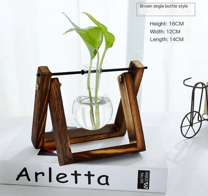 Wood and Glass Shelf for Home Decor