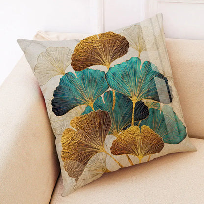 Art Deco Cotton Linen Pillowcase for Office & Home