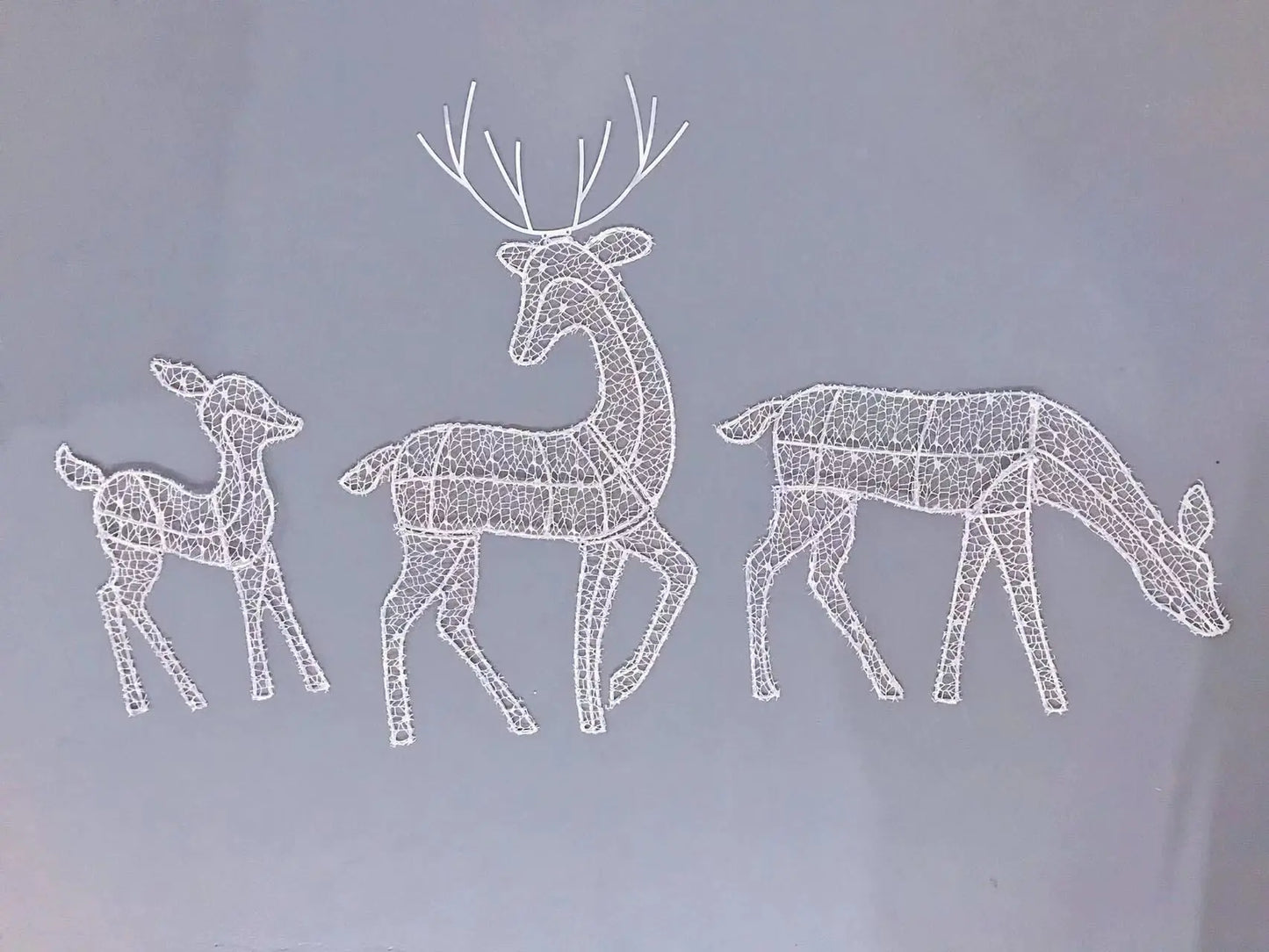 Deer Christmas Iron Art Decoration for Home (Set of 3)