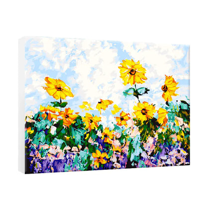 DIY Digital Floral Painting with Frame for Home Decor