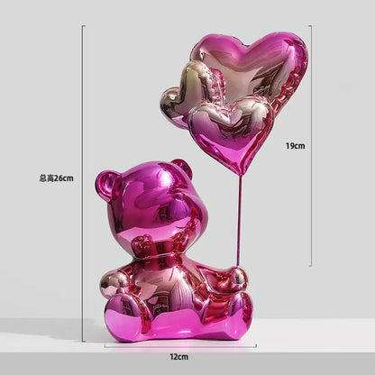 Luxury Electroplated Balloon Bear Decor for Home