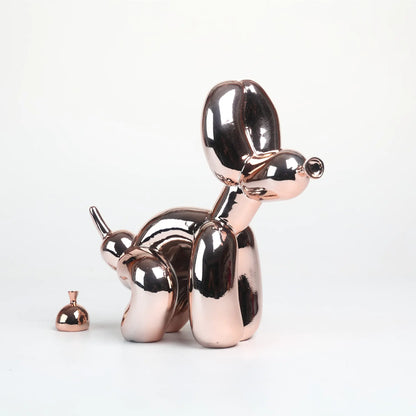 Cute Shiny Balloon Dog Sculpture Home Decor Art Piece